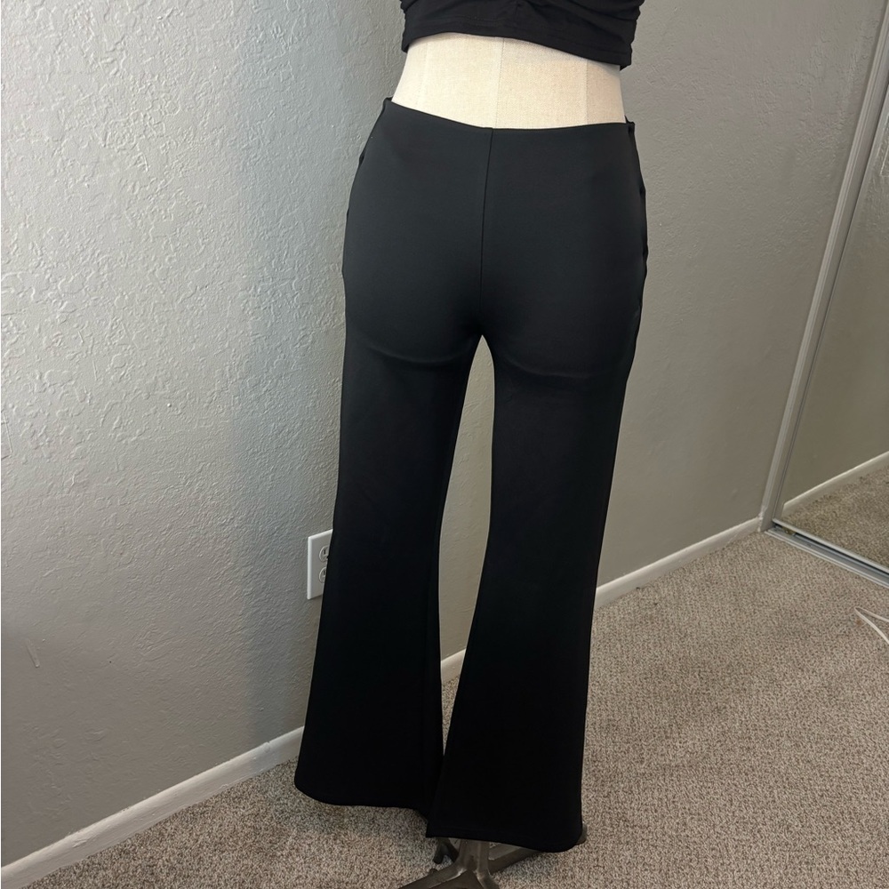 Princess Polly Hip Cut Out Flare Black Pants